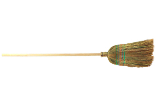 Метла из сорго на деревянном черенке 4шва (135-140см)